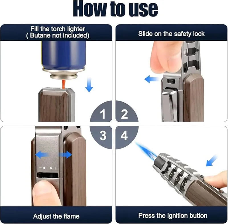 utilisation du briquet chalumeau Jobon 5