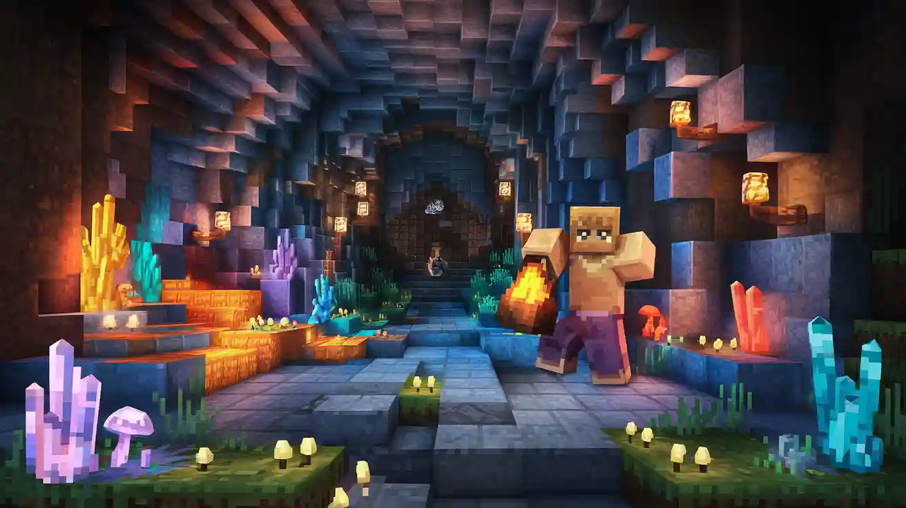 Comment éclairer les grottes dans Minecraft sans utiliser de torches