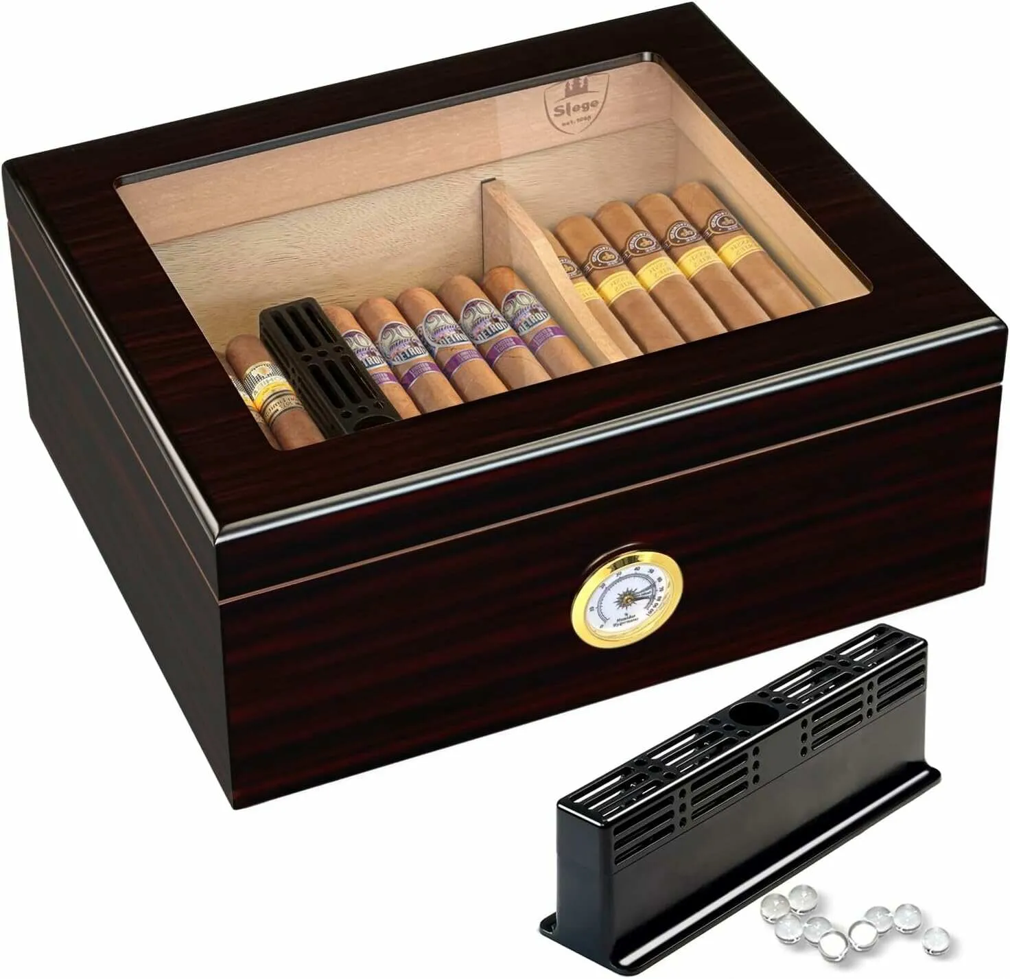 humidor cuban crafters en bois de cerisier